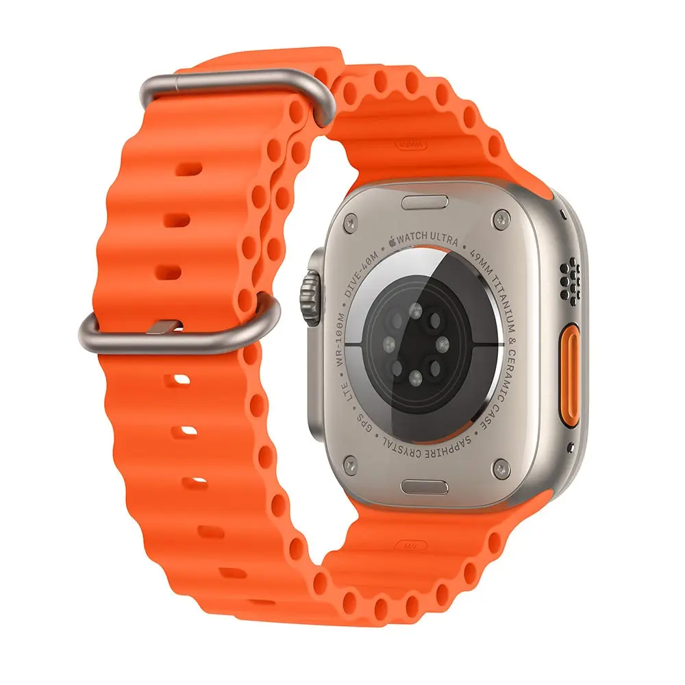 Apple Watch Ultra 2 [GPS + Cellular 49mm] Titanium Case with - Orange Ocean Band - Image 3